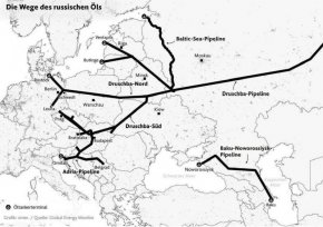 

По техния нефтопровод Дружба Норд ще тече черно злато и за Германия, както разкри немската преса и показа карта