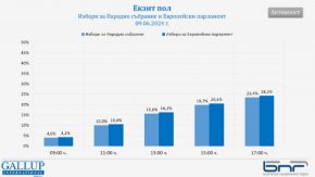 Галъп за активността към 17 часа: 23% за парламентарните избори и 24% за европейските